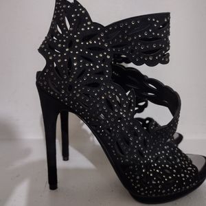 BCBGMaxAzria Black Stiletto Heels with Cut-Out Design